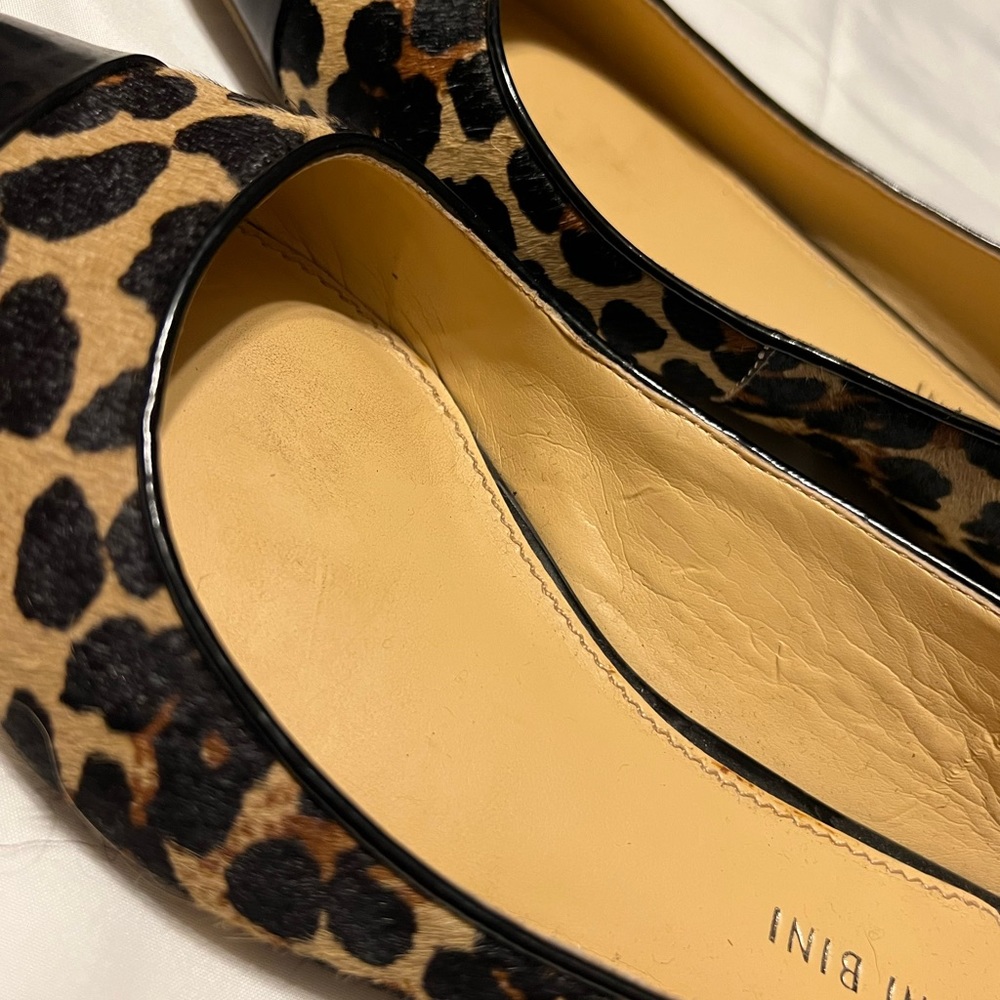 Sz 9.5 Cheetah Calf Hair Leather ballerina flats Gianni Bini - Picture 8 of 13